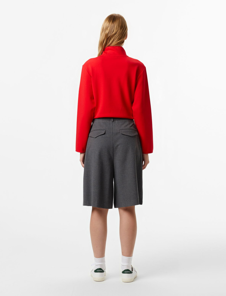 Lacoste Kadın Gri Bermuda Şort Lacoste Kadın Gri Bermuda Şort