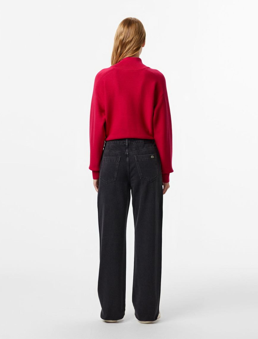 Lacoste Kadın Stragiht Fit Koyu Gri Pantolon Lacoste Kadın Stragiht Fit Koyu Gri Pantolon