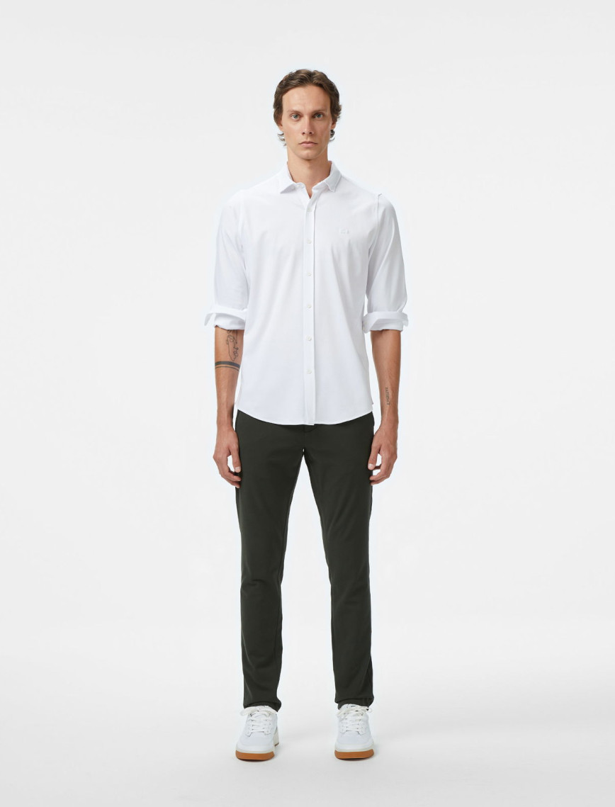 Lacoste Erkek Slim Fit Gri Chino Pantolon Lacoste Erkek Slim Fit Gri Chino Pantolon