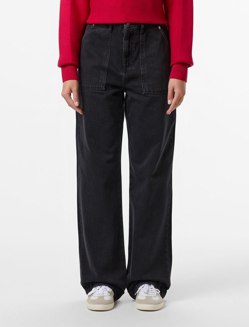 Lacoste Kadın Stragiht Fit Koyu Gri Pantolon Lacoste Kadın Stragiht Fit Koyu Gri Pantolon