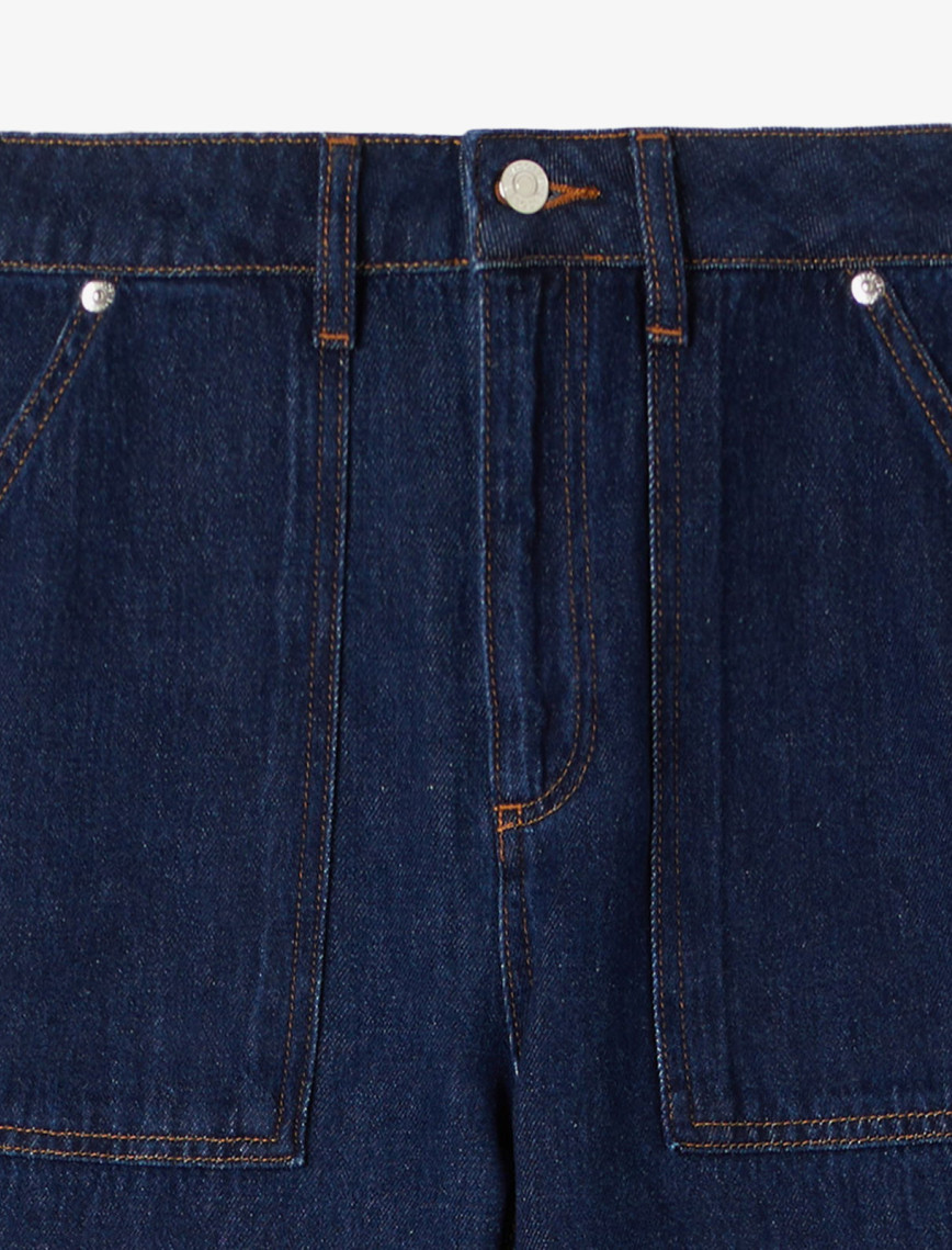 Lacoste Kadın Straight Fit Koyu Mavi Pantolon Lacoste Kadın Straight Fit Koyu Mavi Pantolon