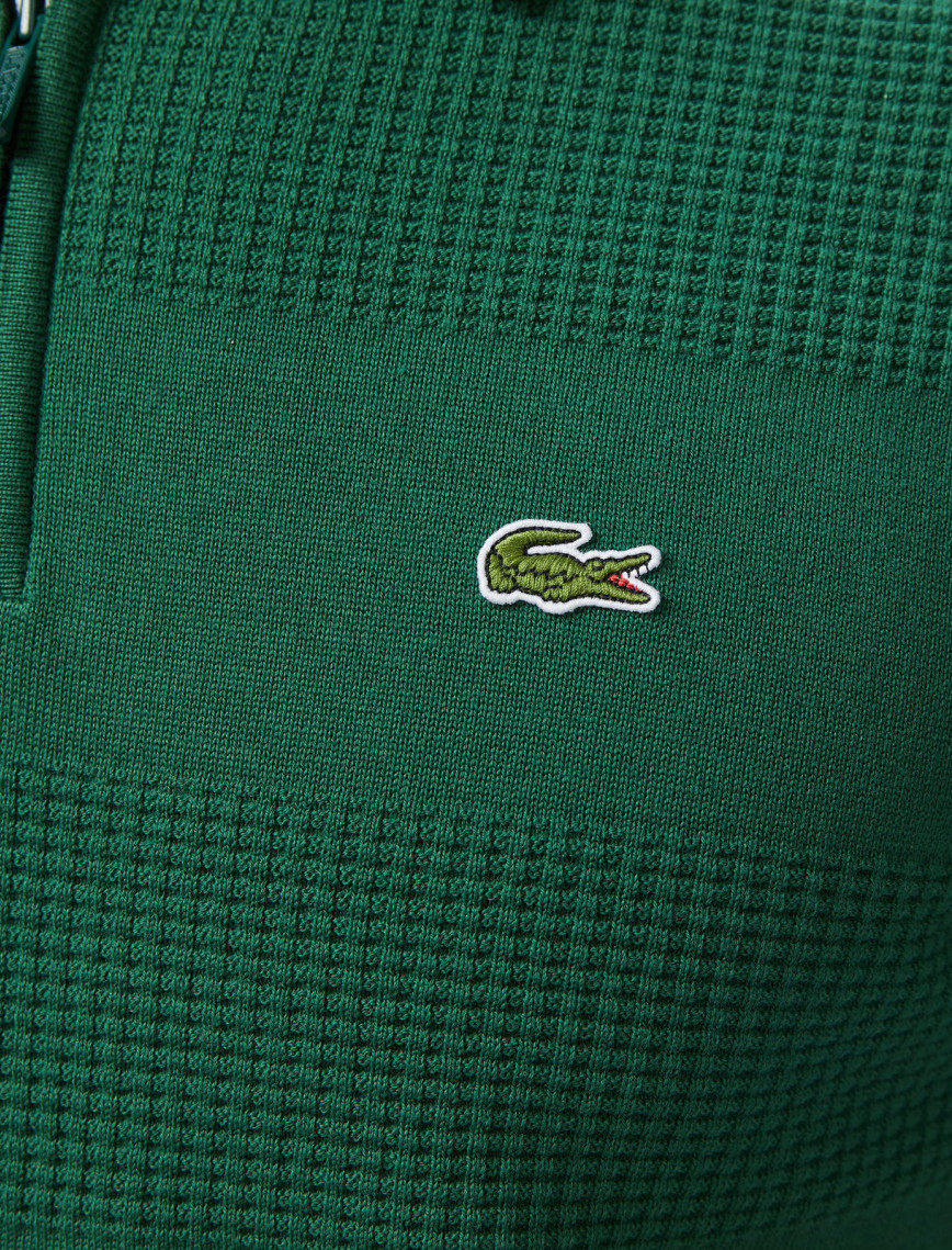 Lacoste Erkek Classic Fit Kısa Kollu Polo Yaka Desenli Yeşil Triko Lacoste Erkek Classic Fit Kısa Kollu Polo Yaka Desenli Yeşil Triko