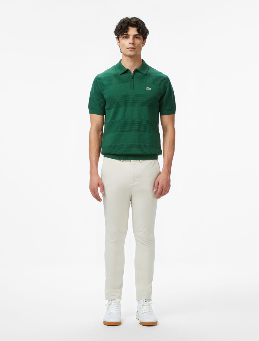 Lacoste Erkek Classic Fit Kısa Kollu Polo Yaka Desenli Yeşil Triko Lacoste Erkek Classic Fit Kısa Kollu Polo Yaka Desenli Yeşil Triko