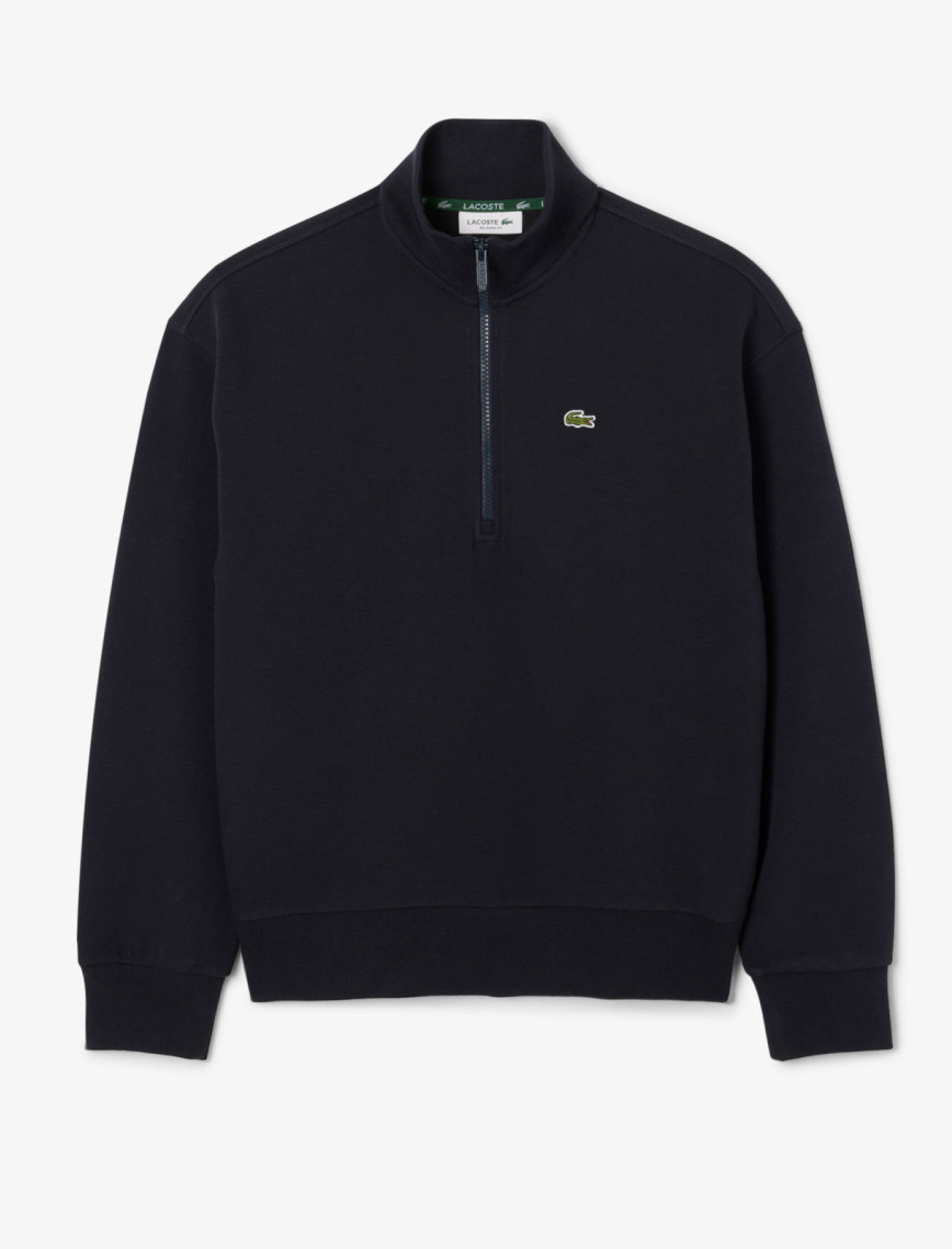Lacoste Kadın Relaxed Fit Yarım Fermuarlı Lacivert Sweatshirt Lacoste Kadın Relaxed Fit Yarım Fermuarlı Lacivert Sweatshirt