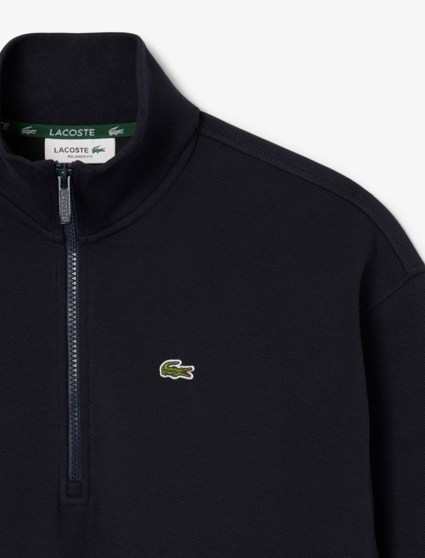 Lacoste Kadın Relaxed Fit Yarım Fermuarlı Lacivert Sweatshirt Lacoste Kadın Relaxed Fit Yarım Fermuarlı Lacivert Sweatshirt
