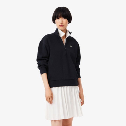 Lacoste Kadın Relaxed Fit Yarım Fermuarlı Lacivert Sweatshirt Lacoste Kadın Relaxed Fit Yarım Fermuarlı Lacivert Sweatshirt