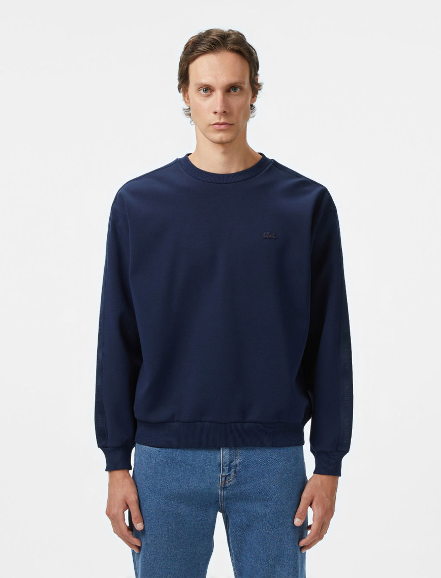 Lacoste Erkek Relaxed Fit Bisiklet Yaka Siyah Sweatshirt Lacoste Erkek Relaxed Fit Bisiklet Yaka Siyah Sweatshirt