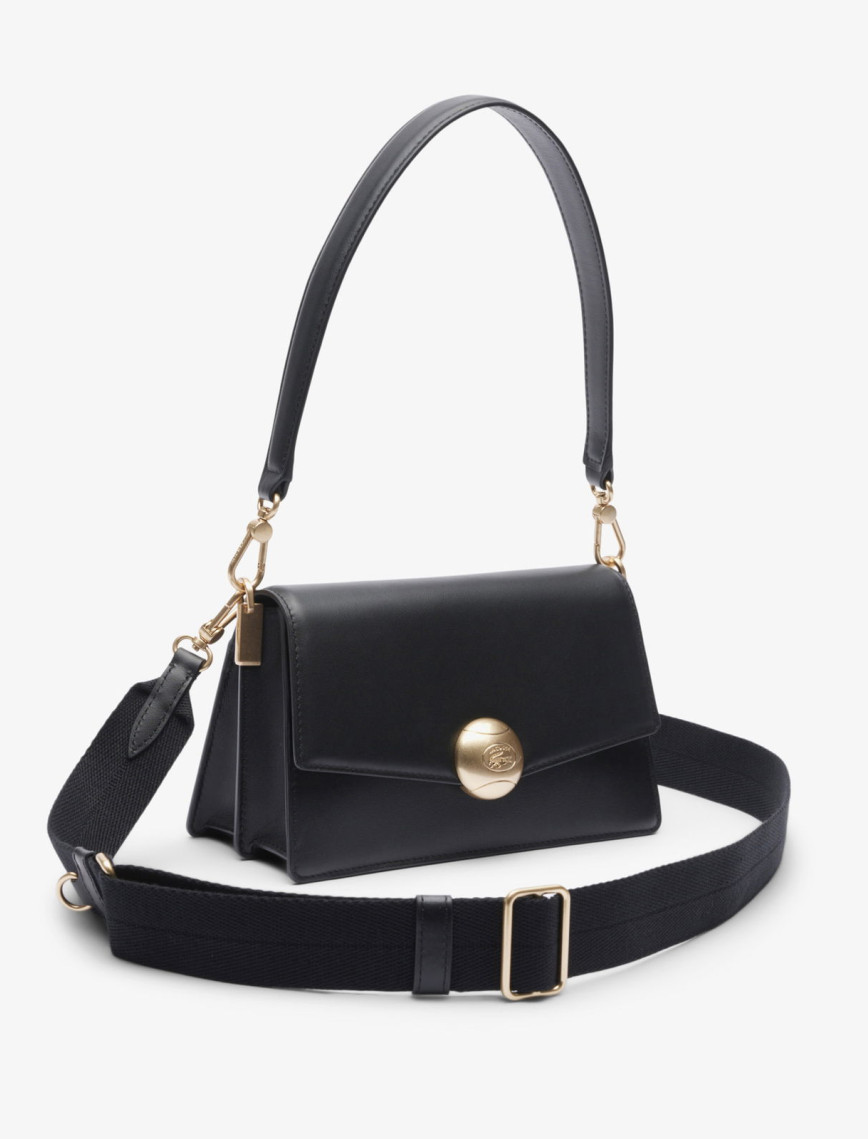 Lacoste Tennis Bliss Kadın Deri Siyah Omuz Çantası