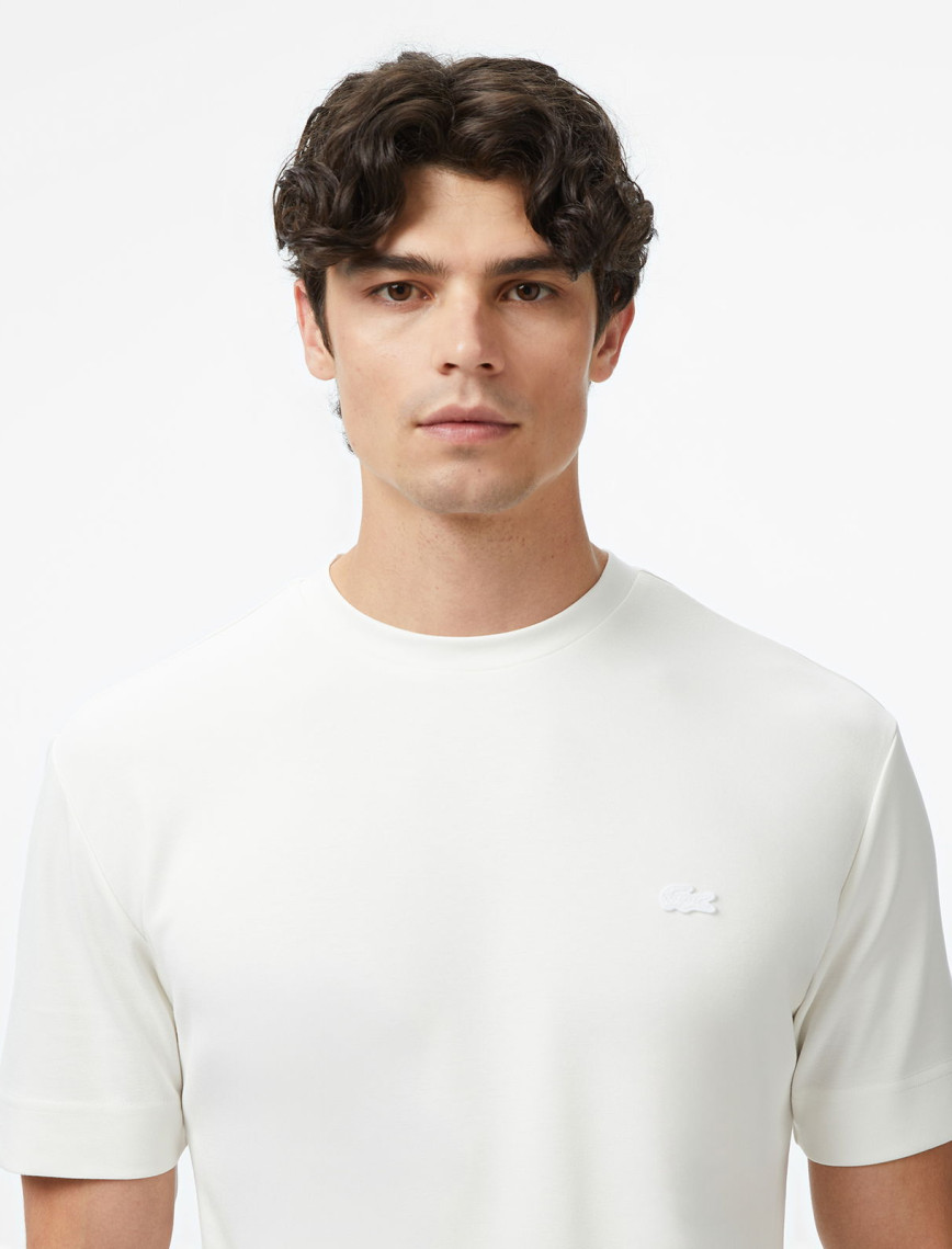 Lacoste Erkek Oversize Fit Bisiklet Yaka Beyaz T-Shirt Lacoste Erkek Oversize Fit Bisiklet Yaka Beyaz T-Shirt