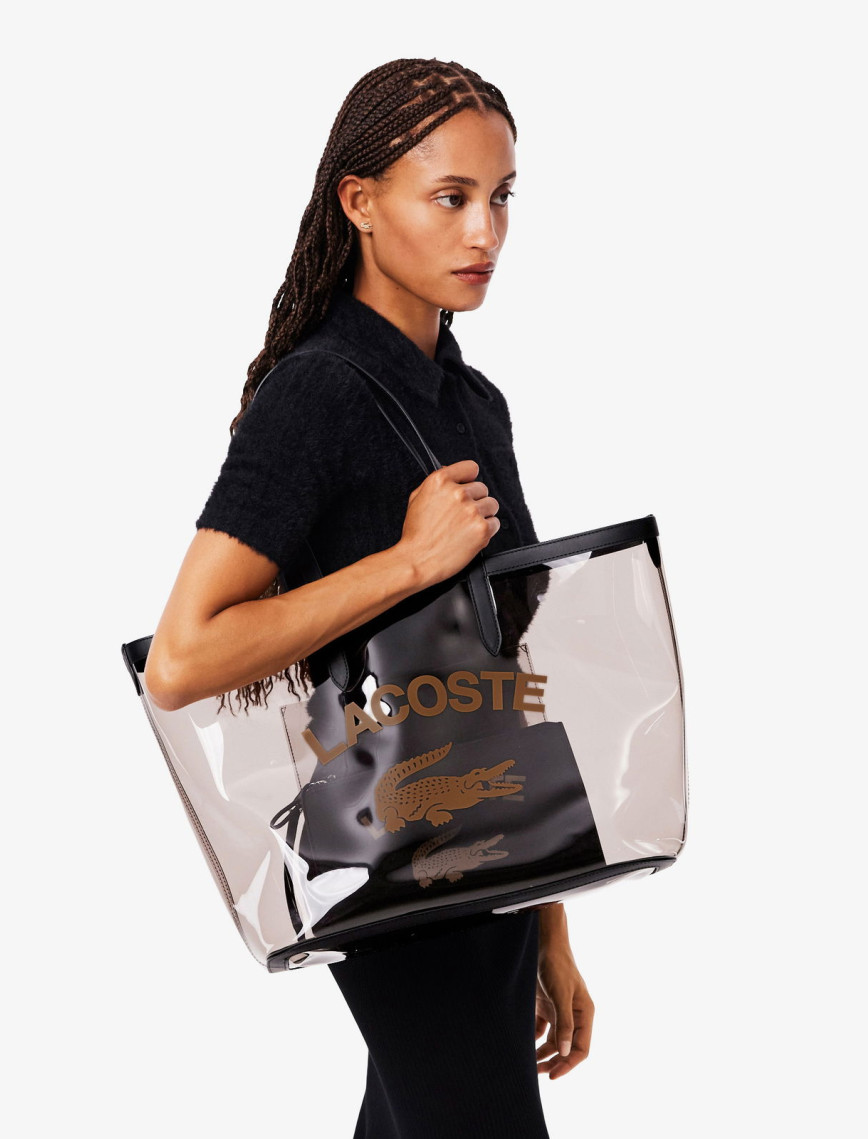 Lacoste Anna Kadın Baskılı Siyah Omuz Çantası