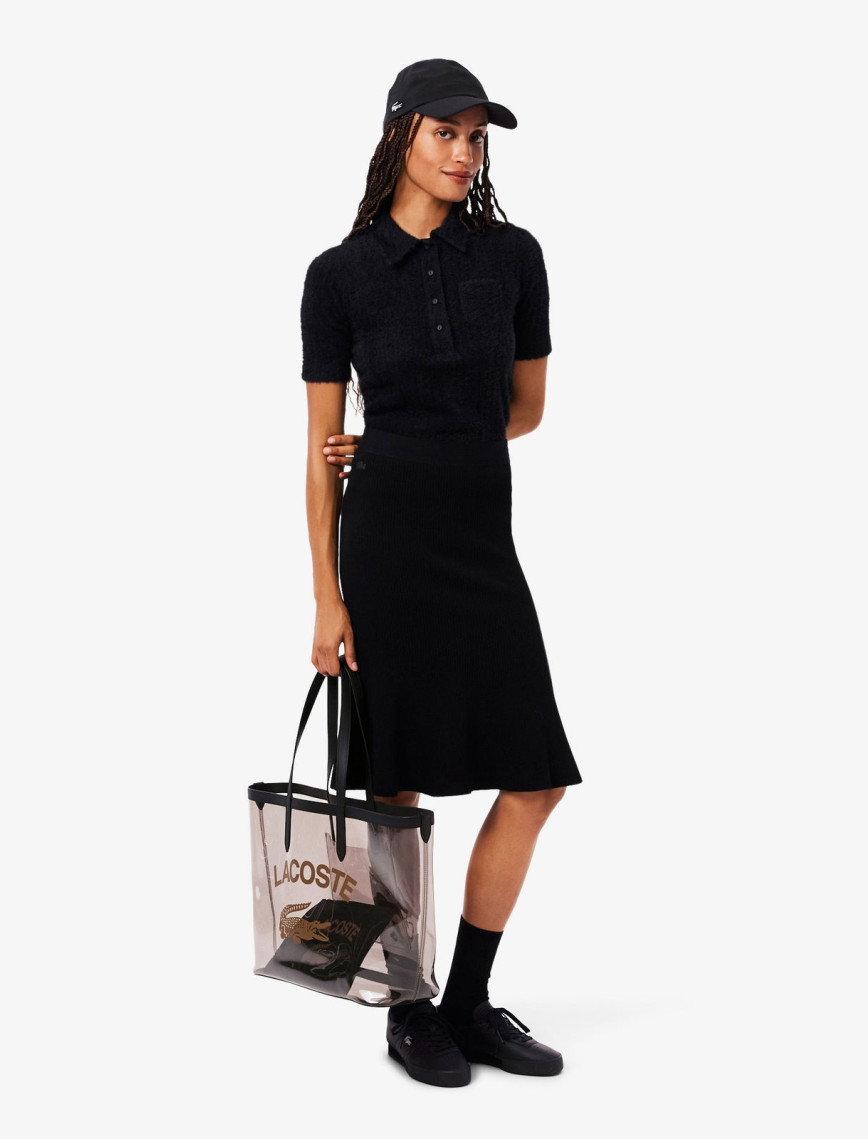 Lacoste Anna Kadın Baskılı Siyah Omuz Çantası