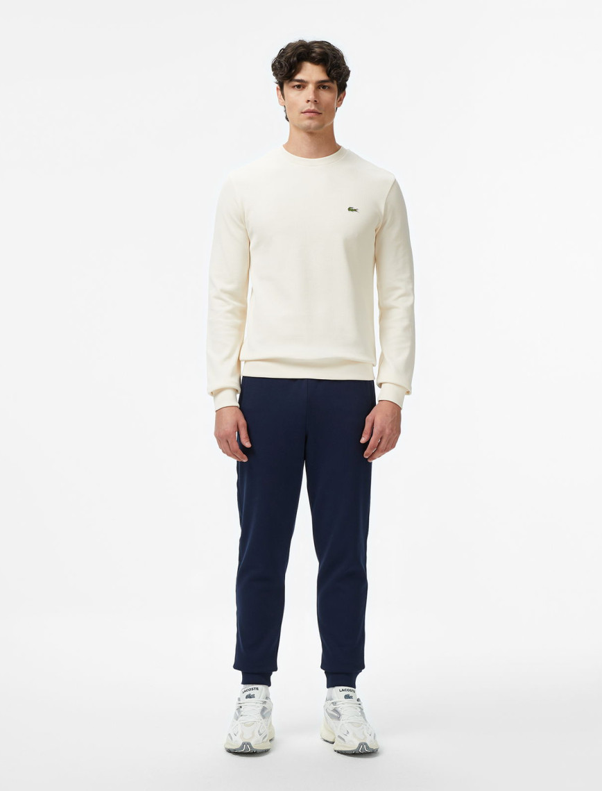 Lacoste Erkek Regular Fit Uzun Kollu Bisiklet Yaka Krem T-Shirt Lacoste Erkek Regular Fit Uzun Kollu Bisiklet Yaka Krem T-Shirt