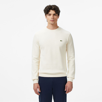 Lacoste Erkek Regular Fit Uzun Kollu Bisiklet Yaka Krem T-Shirt Lacoste Erkek Regular Fit Uzun Kollu Bisiklet Yaka Krem T-Shirt