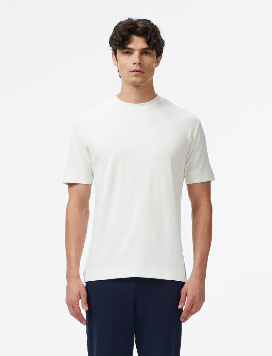 Lacoste Erkek Oversize Fit Bisiklet Yaka Beyaz T-Shirt Lacoste Erkek Oversize Fit Bisiklet Yaka Beyaz T-Shirt