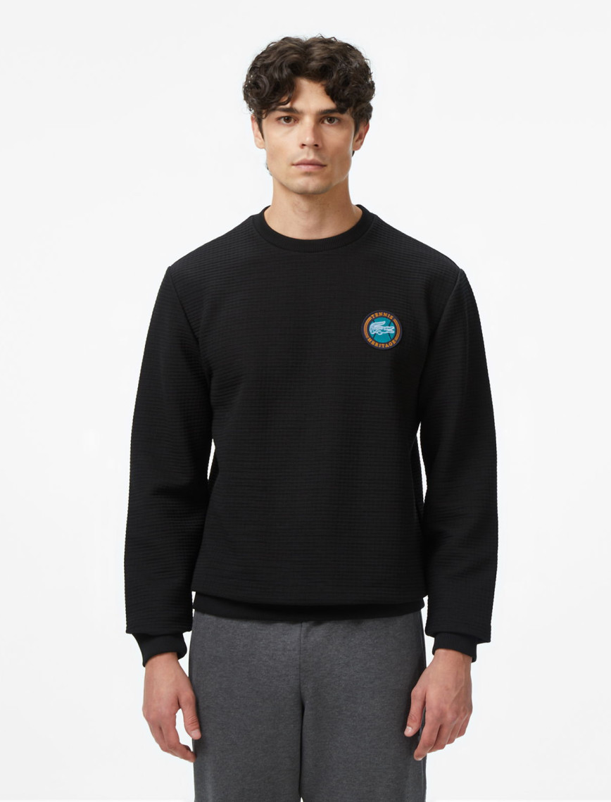 Lacoste Erkek Uzun Kollu Bisiklet Yaka Siyah T-Shirt Lacoste Erkek Uzun Kollu Bisiklet Yaka Siyah T-Shirt