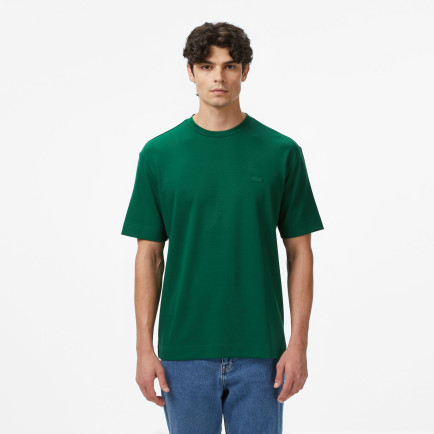Lacoste Erkek Oversize Fit Bisiklet Yaka Yeşil T-Shirt Lacoste Erkek Oversize Fit Bisiklet Yaka Yeşil T-Shirt