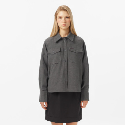 Lacoste Kadın Koyu Gri Gömlek Lacoste Kadın Koyu Gri Gömlek