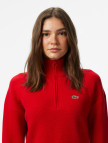 Lacoste Kadın Relaxed Fit Yarım Fermuarlı Kırmızı Kazak Lacoste Kadın Relaxed Fit Yarım Fermuarlı Kırmızı Kazak