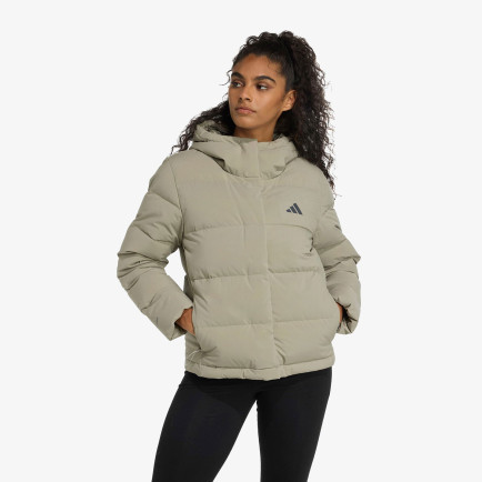 adidas Helionic Climawarm Dolgulu Kapüşonlu Kadın Yeşil Outdoor Montu adidas Helionic Climawarm Dolgulu Kapüşonlu Kadın Yeşil Outdoor Montu