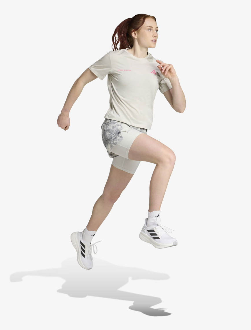 adidas Own The Run Melange Kadın Bej Koşu T-Shirt adidas Own The Run Melange Kadın Bej Koşu T-Shirt