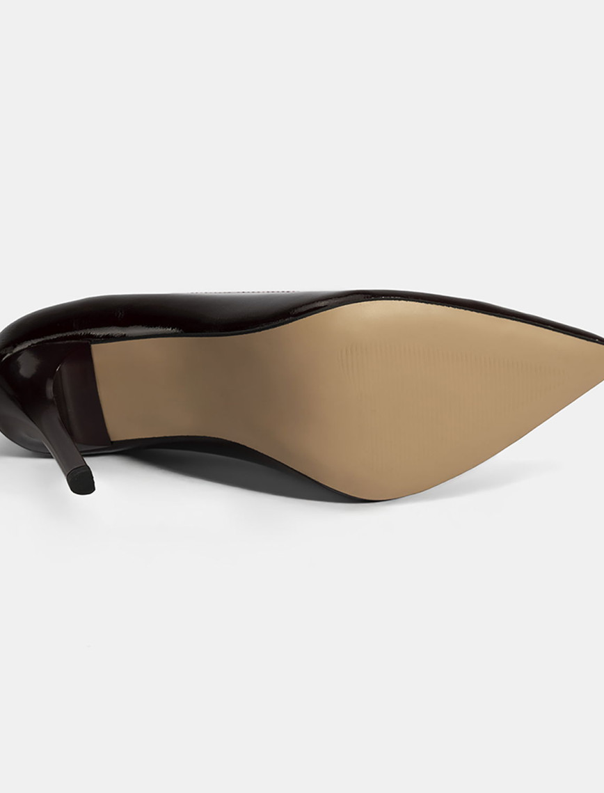 Kadın Bordo Deri Stiletto Kadın Bordo Deri Stiletto