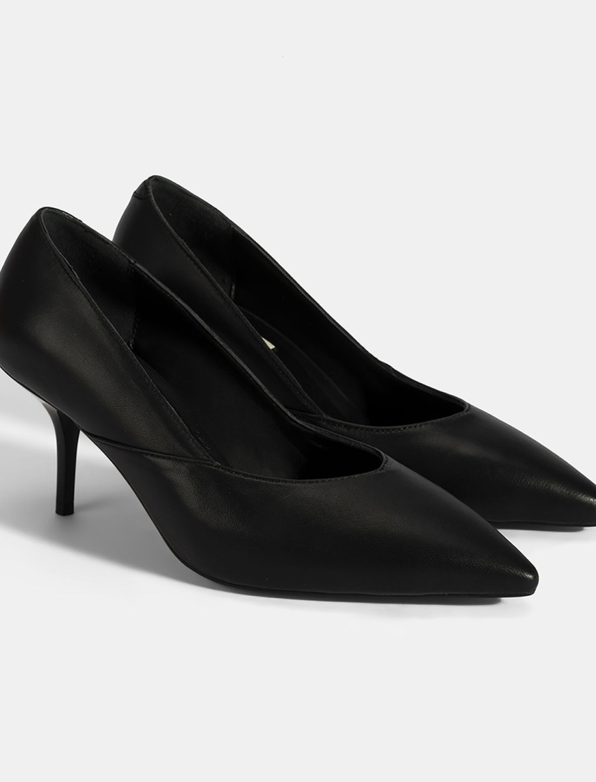 Kadın Taba Deri Topuklu Klasik Ayakkabı Kadın Taba Deri Topuklu Klasik Ayakkabı