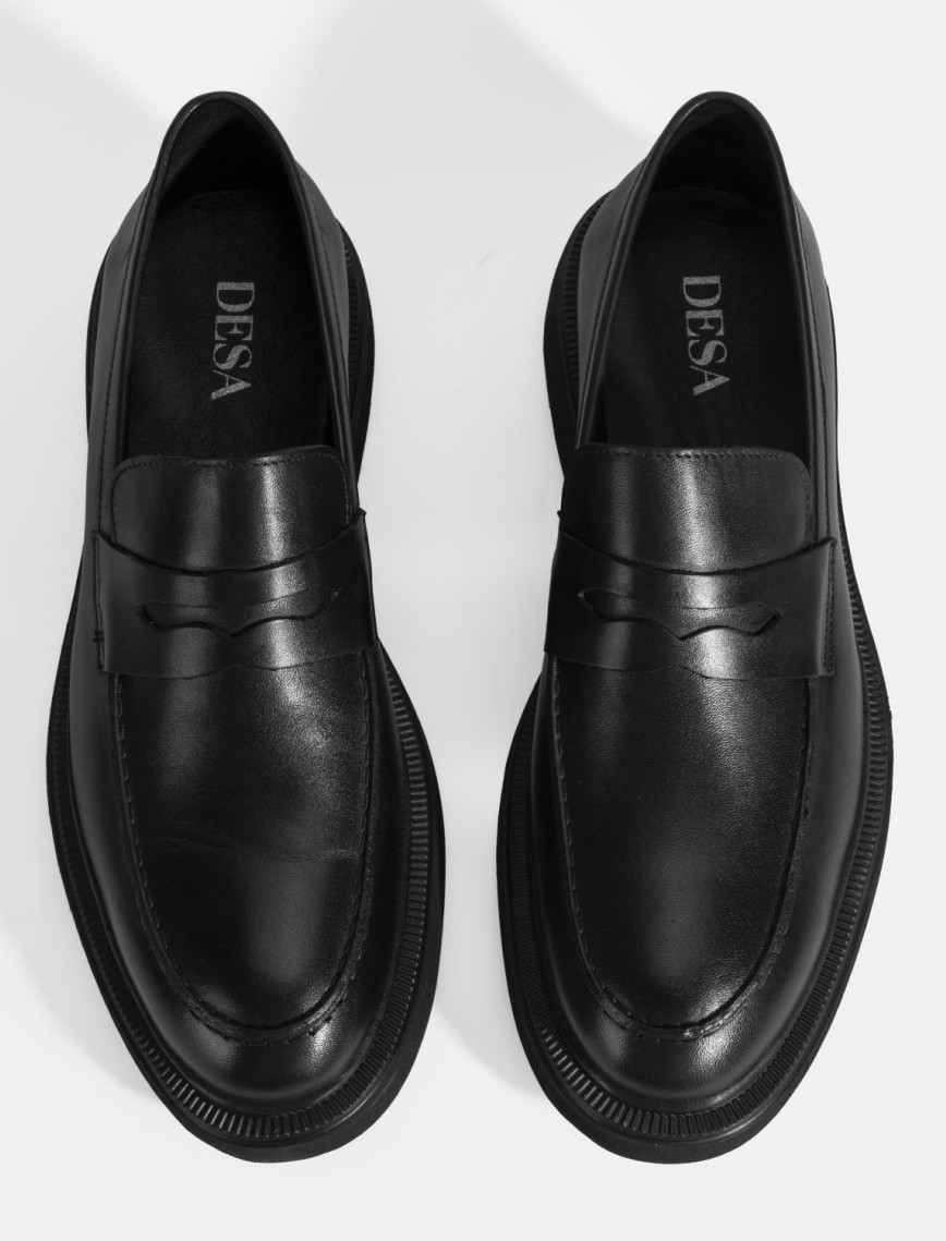 Erkek Siyah Deri Loafer Erkek Siyah Deri Loafer