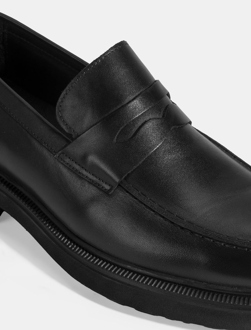 Erkek Siyah Deri Loafer Erkek Siyah Deri Loafer