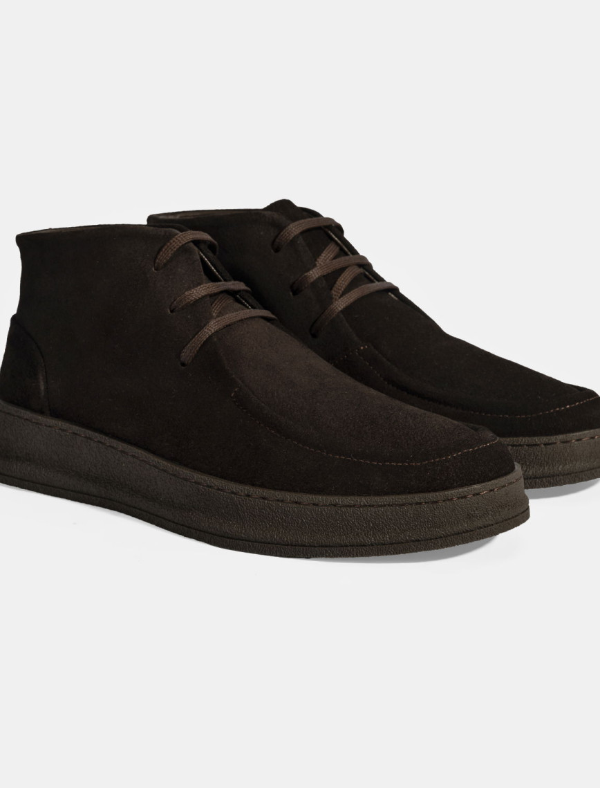 Erkek Kahve Bağcıklı Süet Deri Bot Erkek Kahve Bağcıklı Süet Deri Bot