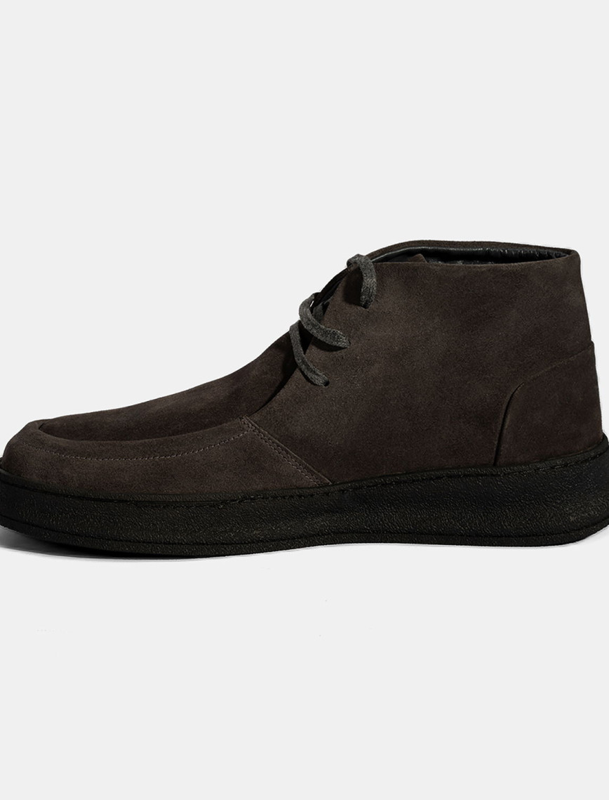 Erkek Füme Bağcıklı Süet Deri Bot Erkek Füme Bağcıklı Süet Deri Bot