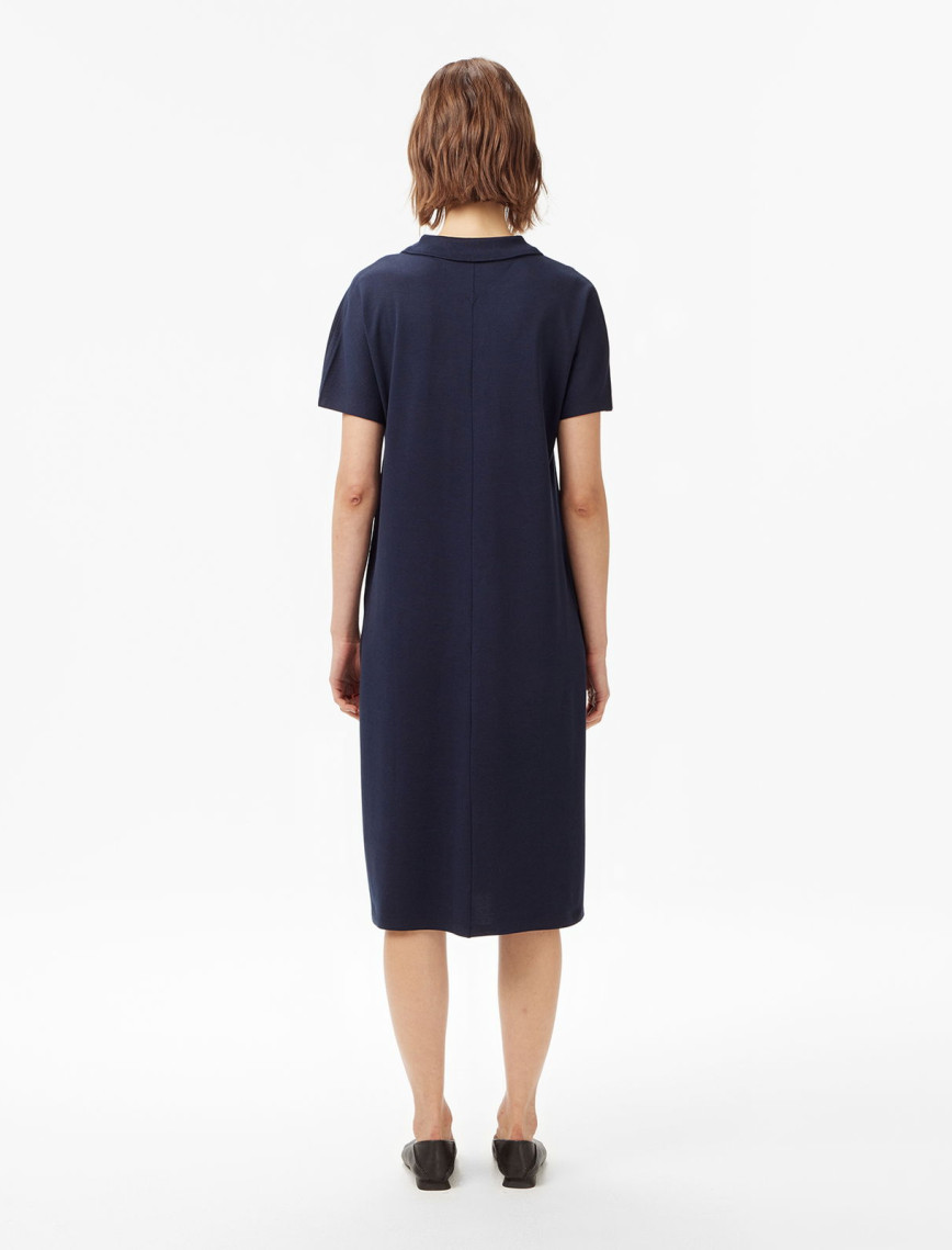 Tommy Hilfiger Lyocell Tipping Kadın Mavi Elbise Tommy Hilfiger Lyocell Tipping Kadın Mavi Elbise