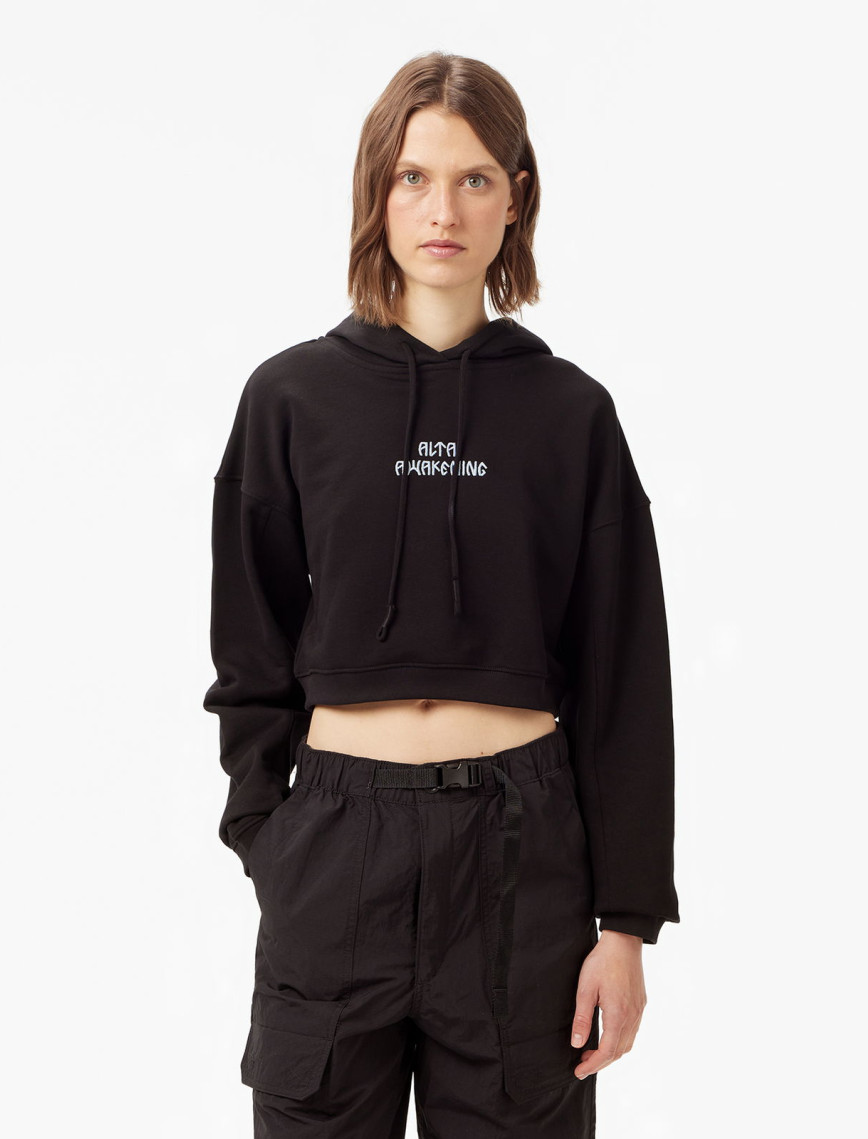 Les Benjamins Crop 007 Kadın Siyah Sweatshirt Les Benjamins Crop 007 Kadın Siyah Sweatshirt