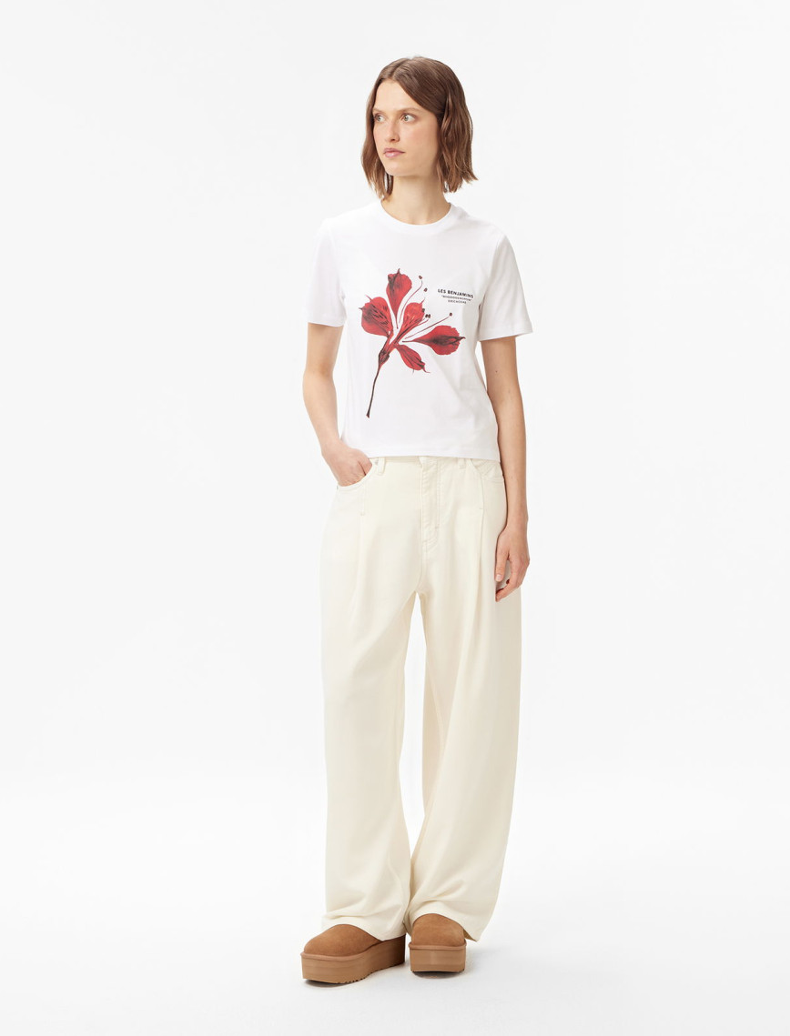 Les Benjamins Regular 012 Kadın Beyaz T-Shirt Les Benjamins Regular 012 Kadın Beyaz T-Shirt