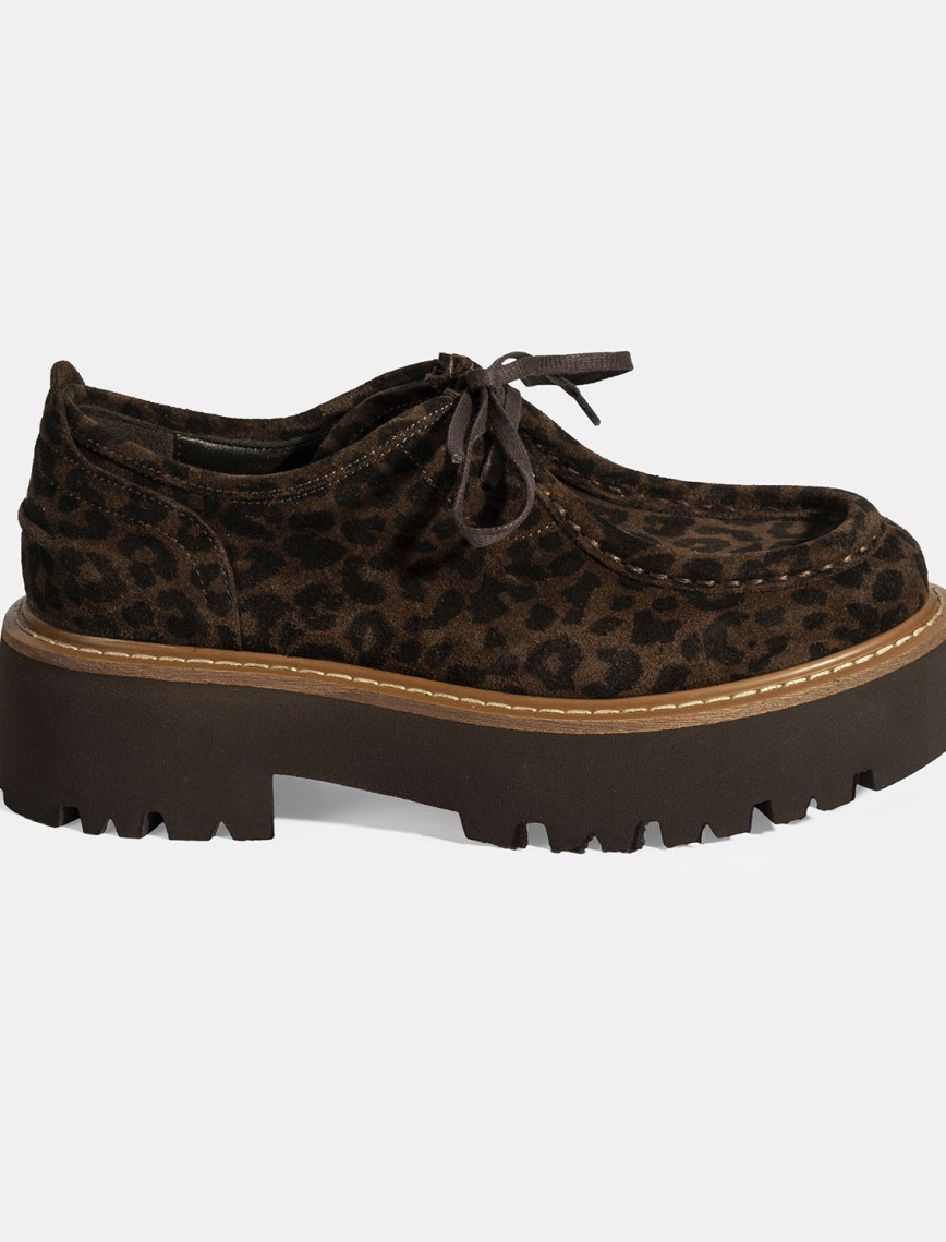 Kadın Leopar Desenli Bağcıklı Günlük Ayakkabı Kadın Leopar Desenli Bağcıklı Günlük Ayakkabı