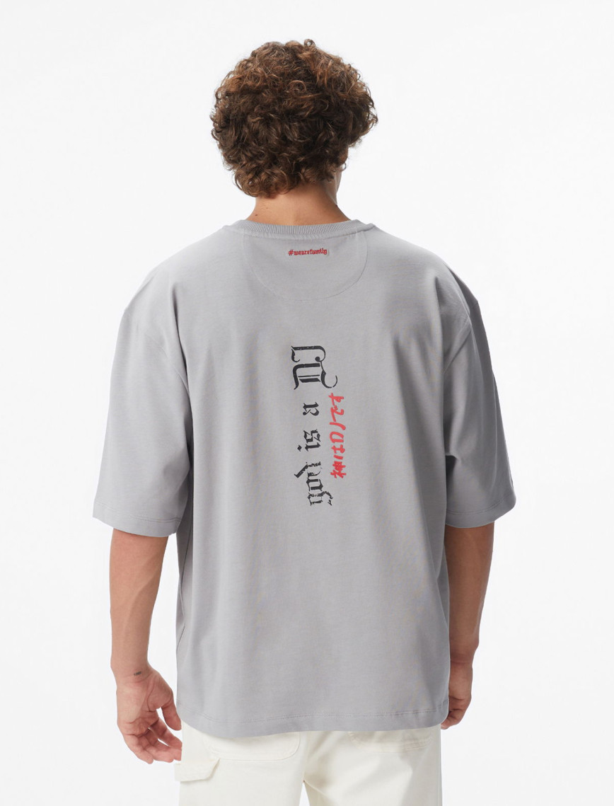 UNITED4 x Monkey Project Dj Unisex Gri T-Shirt UNITED4 x Monkey Project Dj Unisex Gri T-Shirt