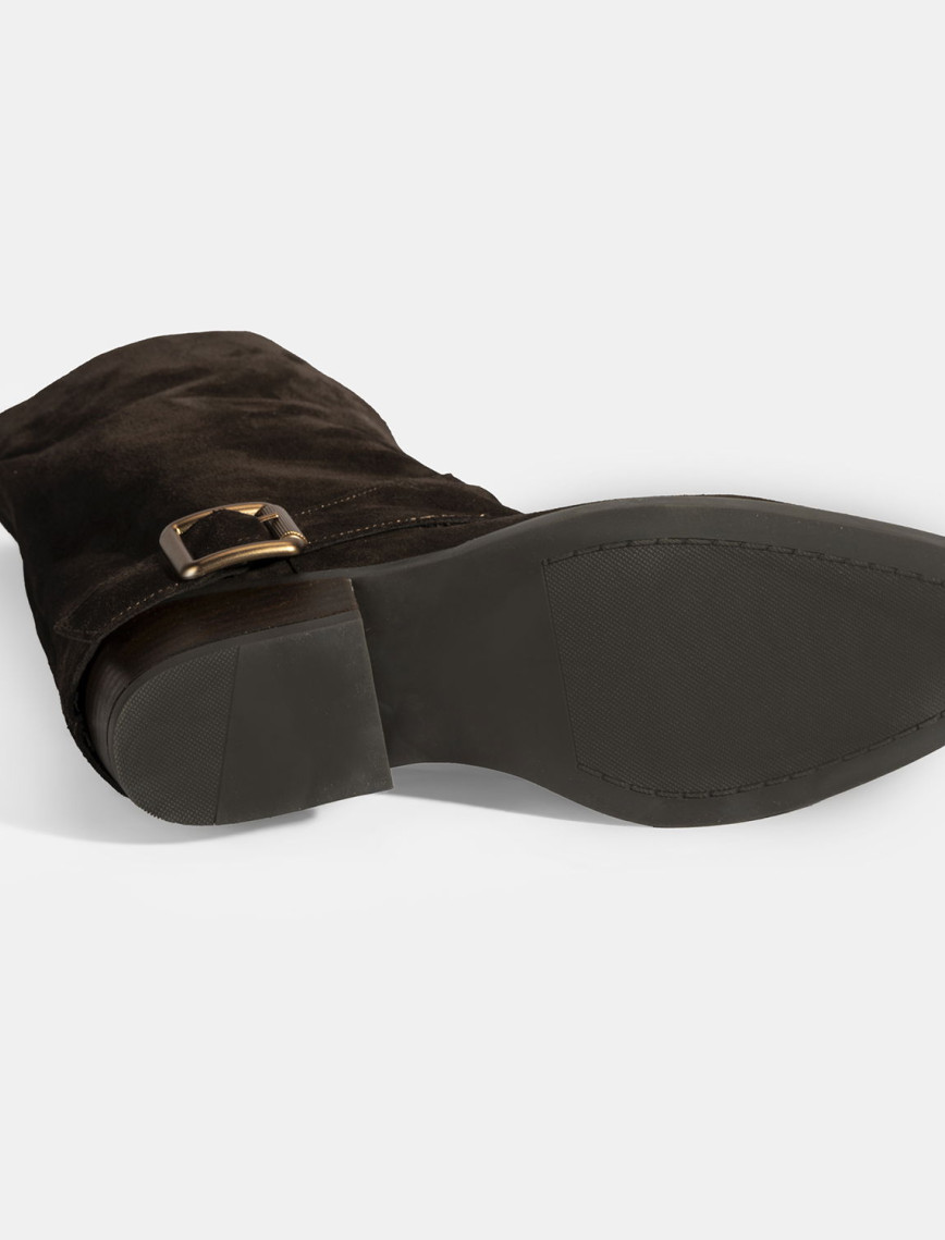 Kadın Kahve Katlama Detaylı Süet Bot Kadın Kahve Katlama Detaylı Süet Bot