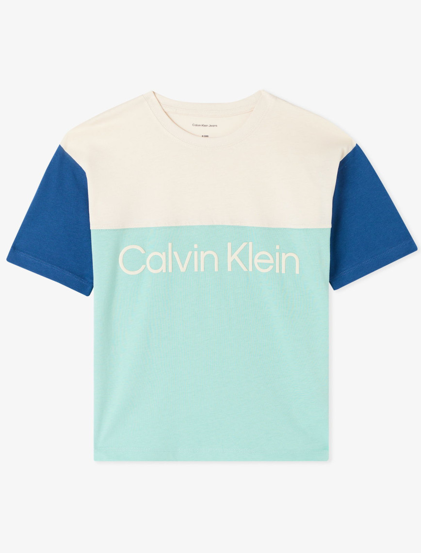 Calvin Klein Blocking Çocuk Yeşil T-Shirt Calvin Klein Blocking Çocuk Yeşil T-Shirt