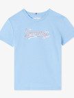 Tommy Hilfiger Script Sequins Çocuk Mavi T-Shirt Tommy Hilfiger Script Sequins Çocuk Mavi T-Shirt
