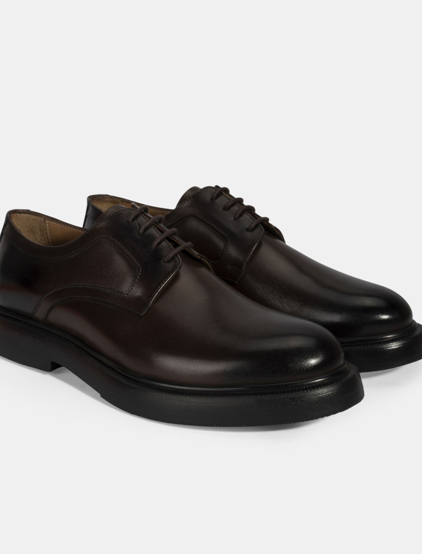 Erkek Siyah Bağcıklı Klasik Deri Ayakkabı Erkek Siyah Bağcıklı Klasik Deri Ayakkabı