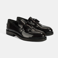 Erkek Bordo Püskül Detaylı Deri Loafer Erkek Bordo Püskül Detaylı Deri Loafer