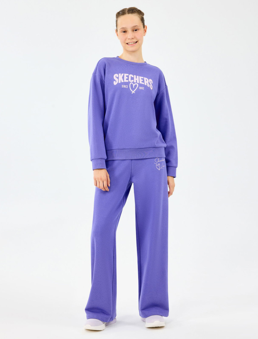 Skechers Lw Fleece Çocuk Mor Eşofman Üstü Skechers Lw Fleece Çocuk Mor Eşofman Üstü