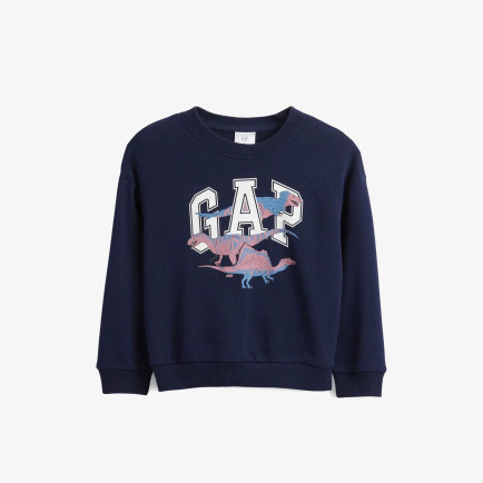 Gap V-French Oversized Logo Crew Çocuk Lacivert Sweatshirt Gap V-French Oversized Logo Crew Çocuk Lacivert Sweatshirt