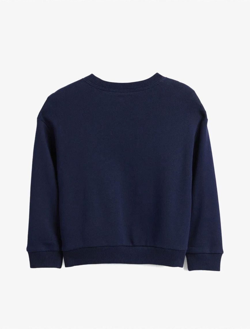Gap V-French Oversized Logo Crew Çocuk Lacivert Sweatshirt Gap V-French Oversized Logo Crew Çocuk Lacivert Sweatshirt
