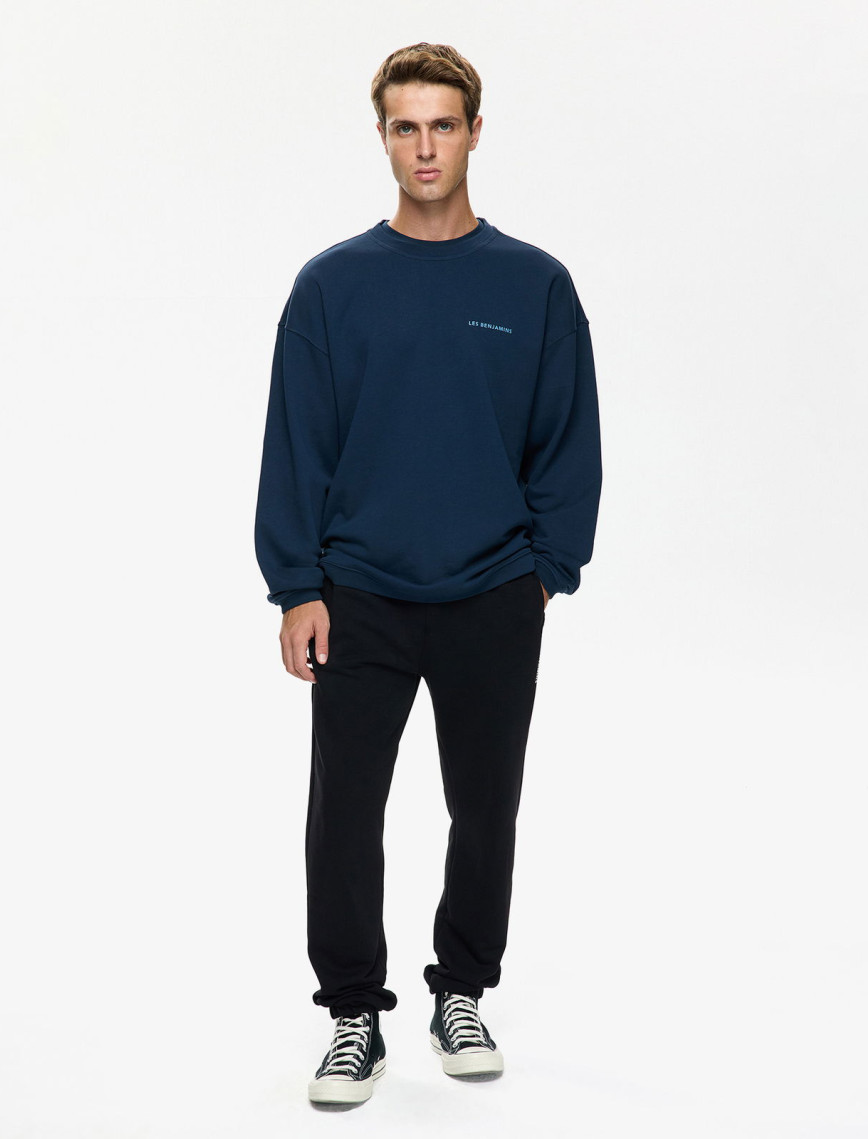 Les Benjamins Erkek Mavi Sweatshirt