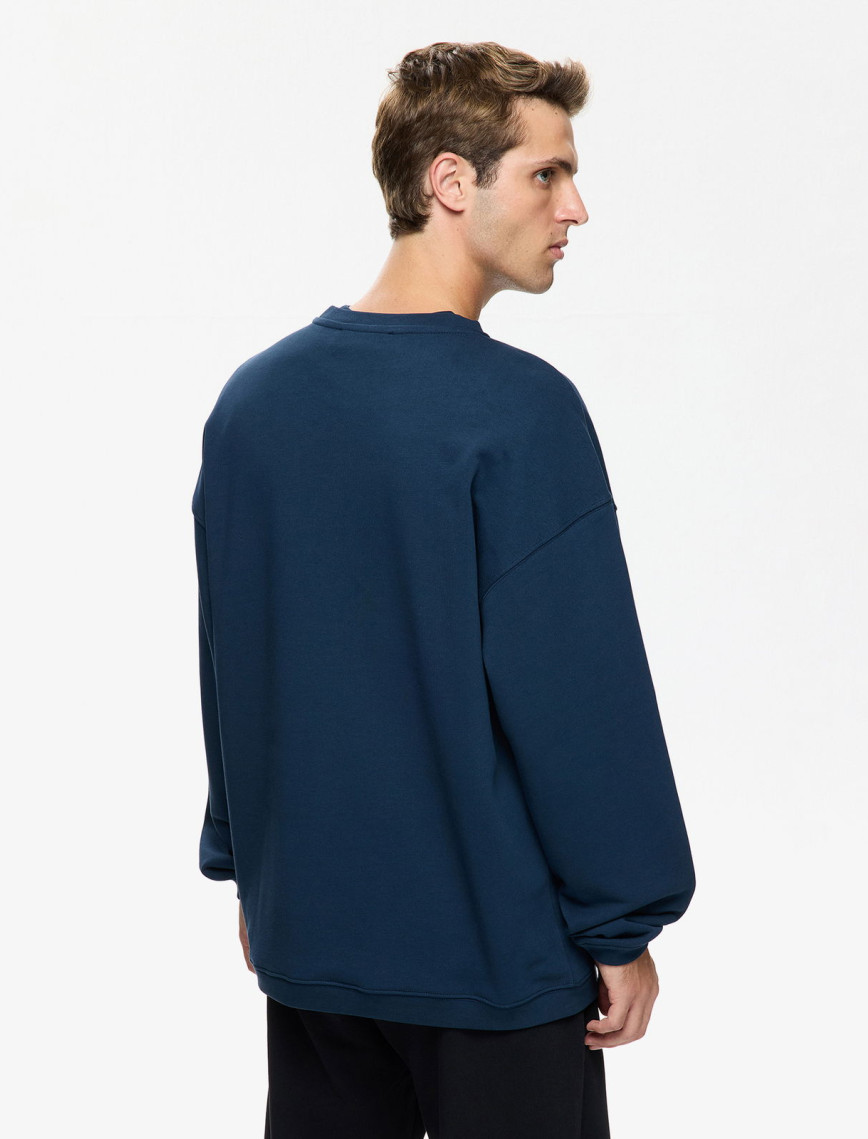 Les Benjamins Erkek Mavi Sweatshirt