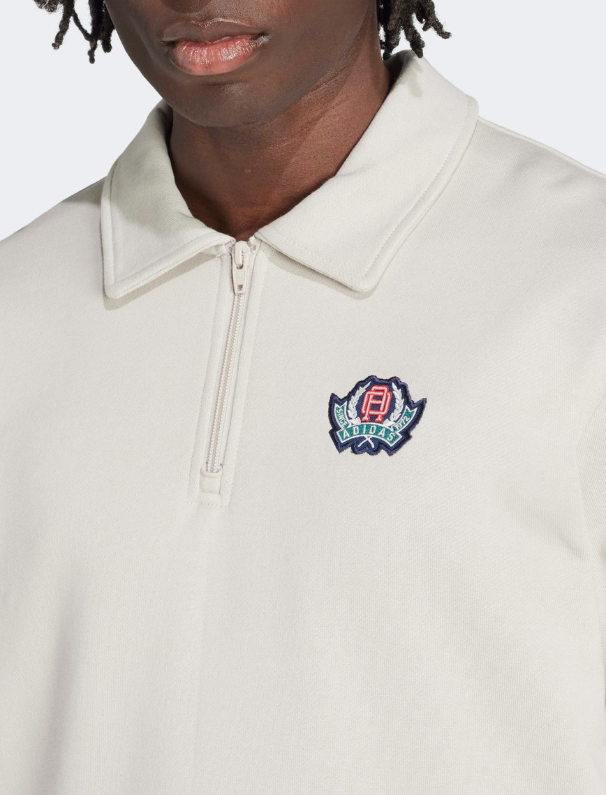 adidas Graphic Half Z Erkek Bej Sweatshirt adidas Graphic Half Z Erkek Bej Sweatshirt