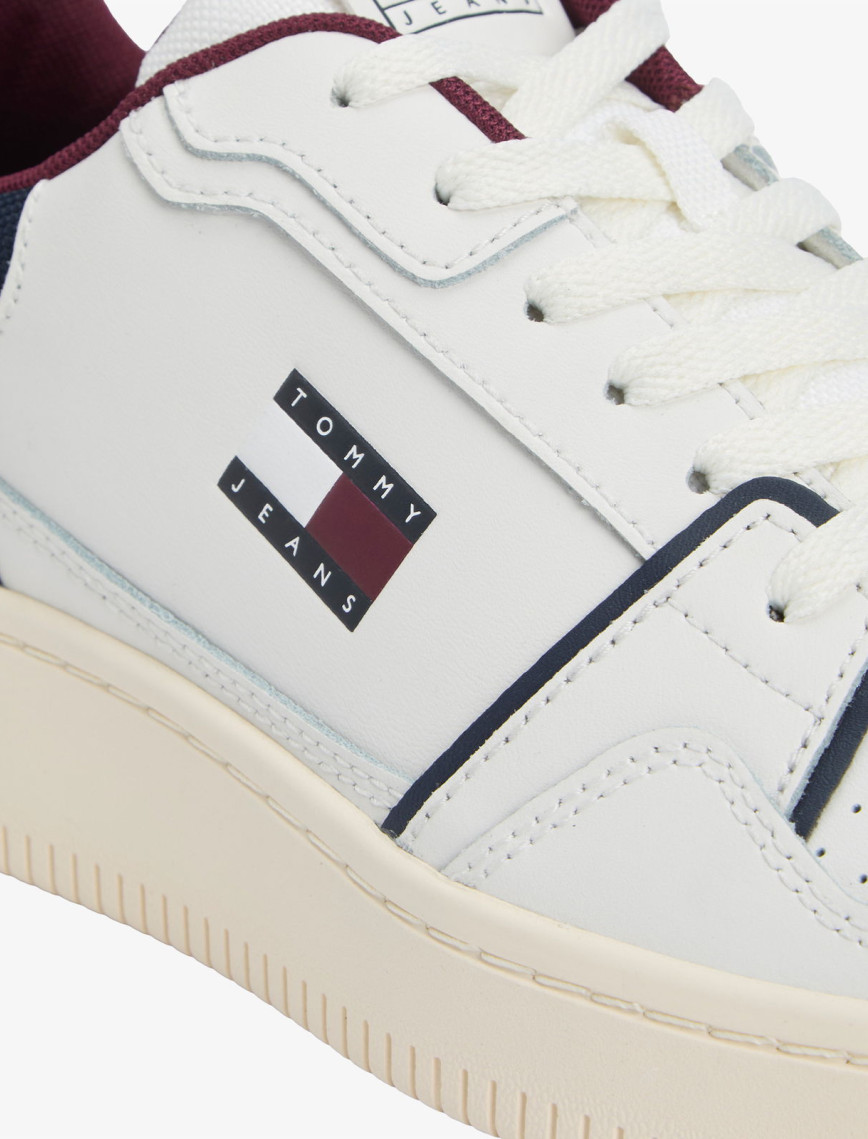 Tommy Hilfiger Fine Cleat Retro Basketball Erkek Beyaz Spor Ayakkabı Tommy Hilfiger Fine Cleat Retro Basketball Erkek Beyaz Spor Ayakkabı