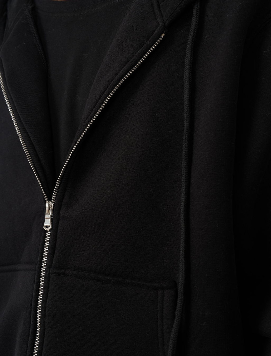 Oversize Kısa Hoodie