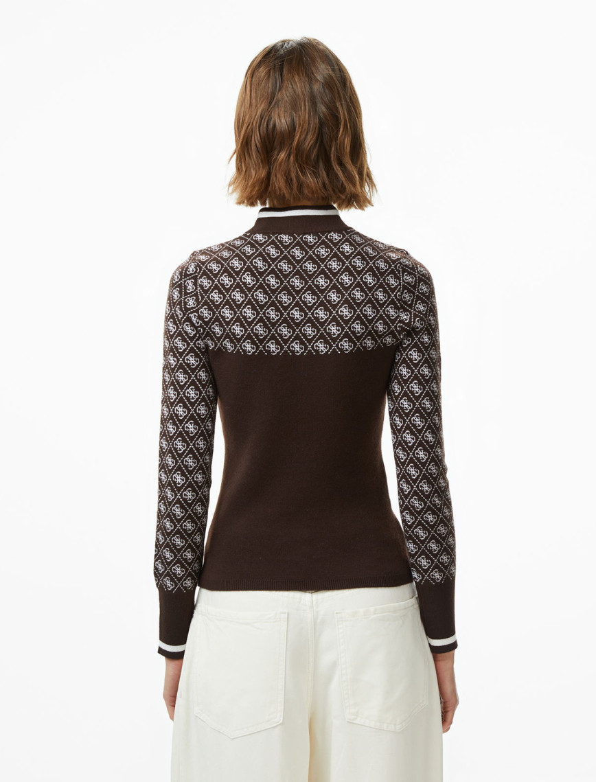 Guess Aubrey Yün Karışımlı Kadın Kahverengi Triko Guess Aubrey Yün Karışımlı Kadın Kahverengi Triko