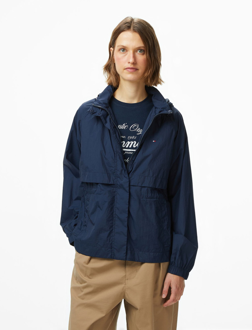 Tommy Hilfiger Nylon Packable Kadın Mavi Yağmurluk Tommy Hilfiger Nylon Packable Kadın Mavi Yağmurluk